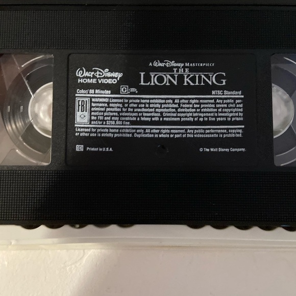 The Lion King Walt Disney Masterpiece VHS Tape - Picture 6 of 6